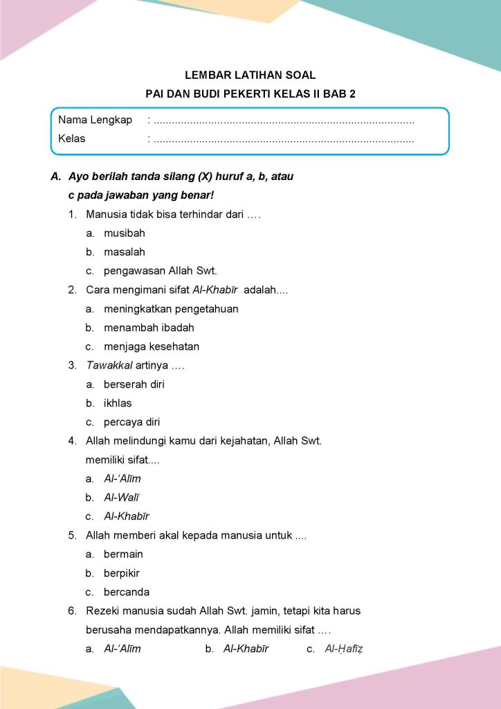 5 Contoh Soal Budi Pekerti Kelas 3 Semester 2 yang Wajib Dikuasai Orang Tua