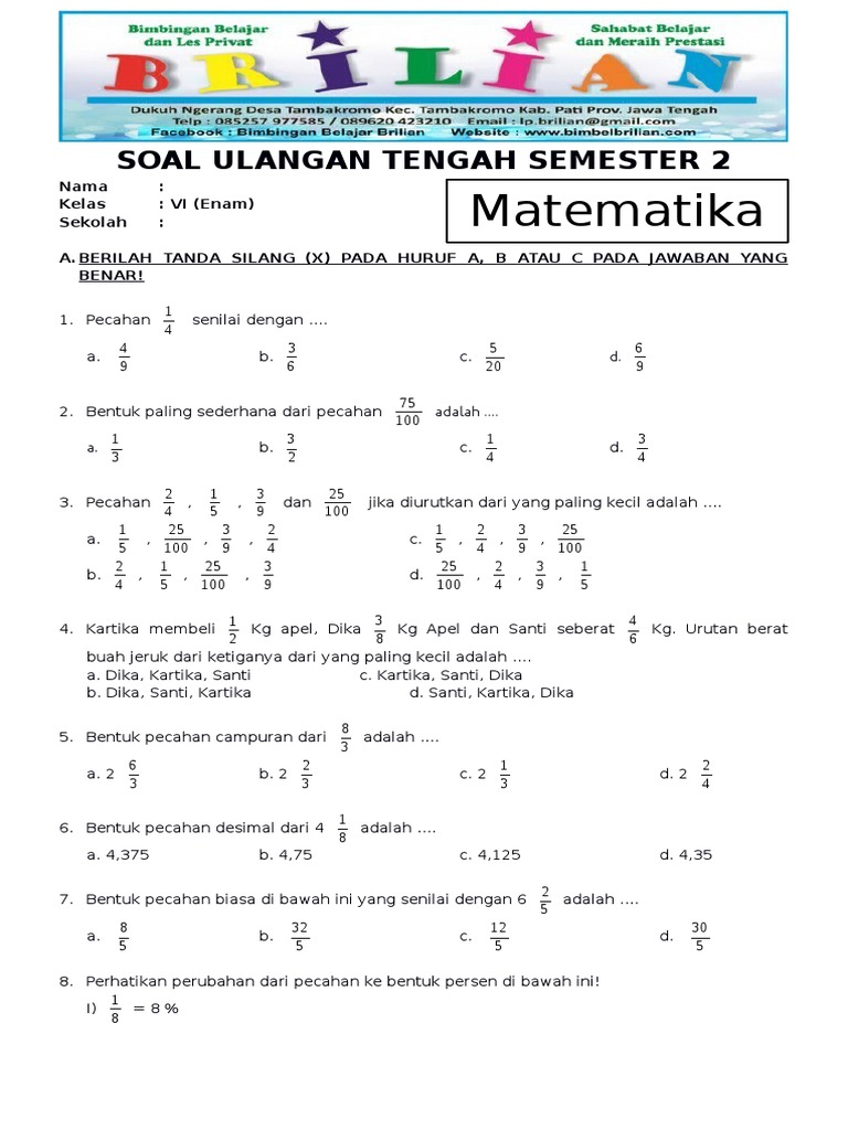 Panduan Lengkap Mengunduh Soal UAS Matematika Kelas 2 SD Semester 2