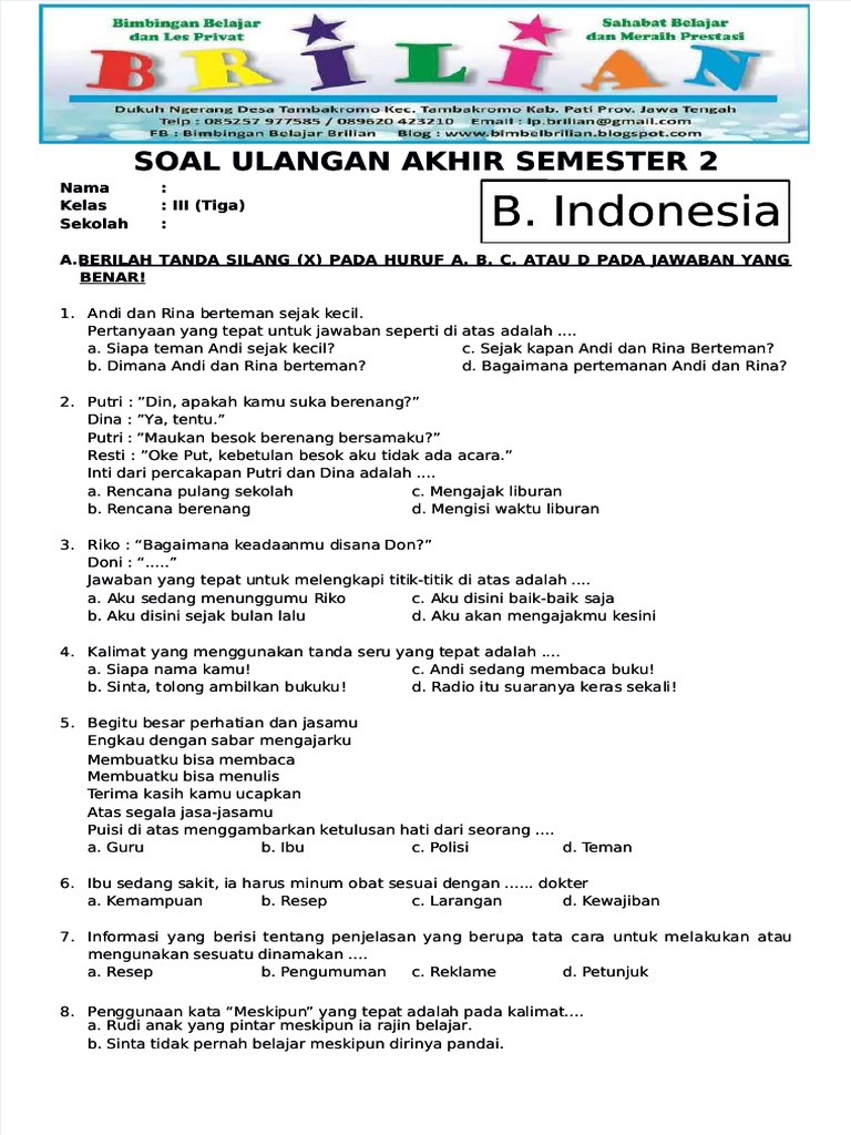 5 Rahasia ddownload soal ph b.indonesia kelas 3 sd semster 2 ktsp Sebelum Ujian 5 Rahasia ddownload soal ph b.indonesia kelas 3 sd semster 2 ktsp Sebelum Ujian