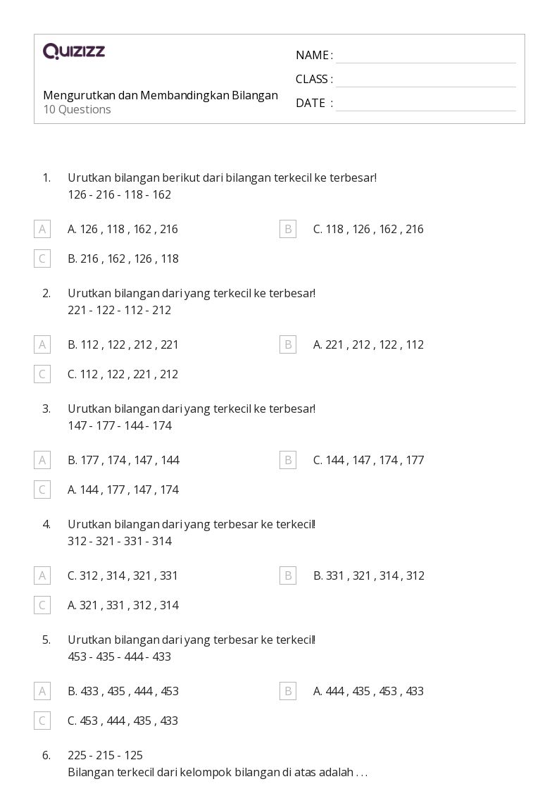 50 lembar kerja Membandingkan dan Mengurutkan Panjang untuk Kelas 2 di