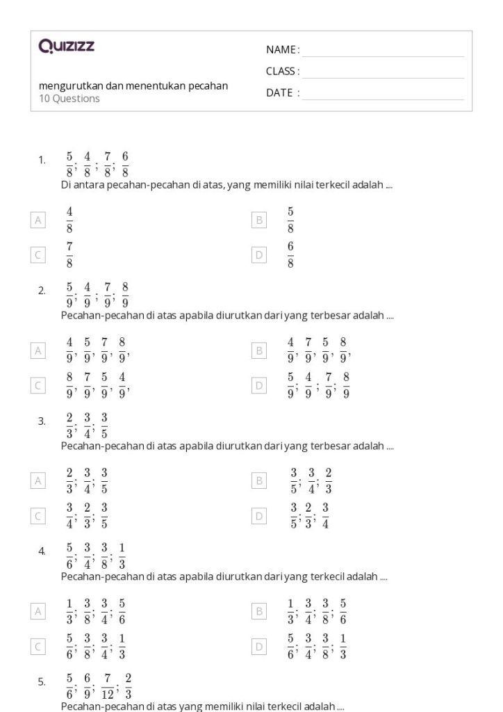 5 Soal Mengurutkan Bilangan Kelas 4 yang Wajib Diketahui Siswa