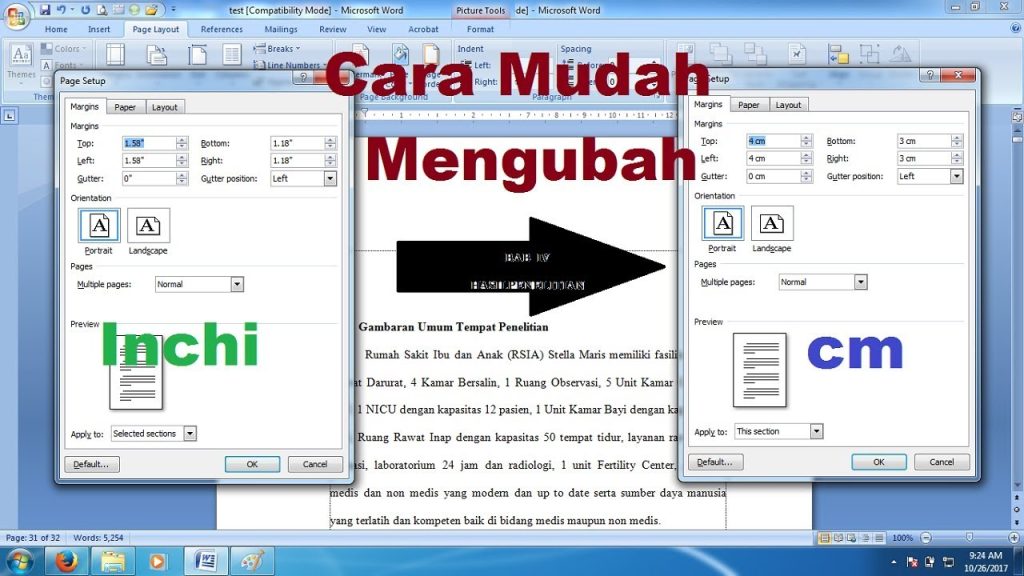 7 Cara Mengubah Ukuran Margins pada Microsoft Word Inchi ke Centimeter yang Jarang Diketahui