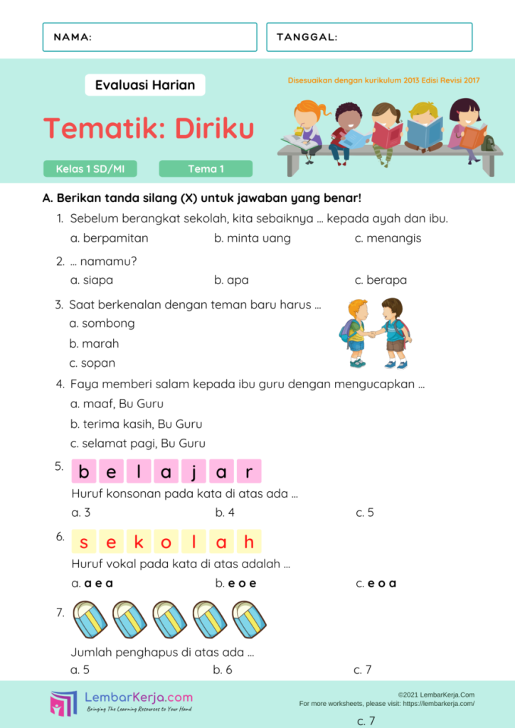 Akhirnya Terungkap! 5 Rahasia Kisi-Kisi Soal Tematik Kelas 1 Tema 3 yang Wajib Diketahui Orang Tua Sebelum Terlambat