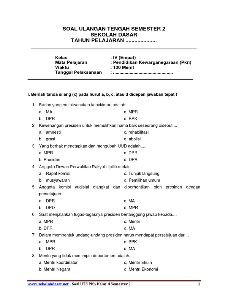 Rahasia Cepat Donwload Soal UKK PKN Kelas 4 Semester 2 Tahun 2019 Sebelum Deadline