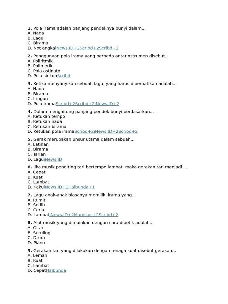 Rahasia Jawaban Soal SBDP Kelas 3 Alat Musik yang Wajib Diketahui Siswa Sekarang Rahasia Jawaban Soal SBDP Kelas 3 Alat Musik yang Wajib Diketahui Siswa Sekarang