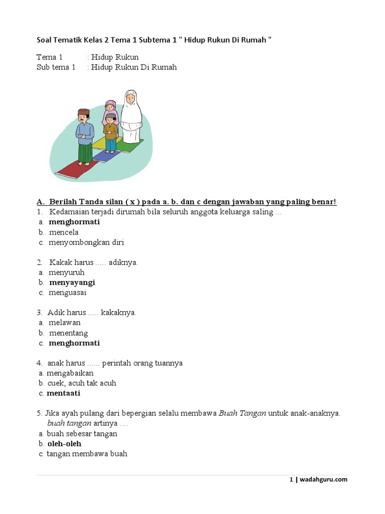 Rahasia Nilai Sempurna dengan Latihan Soal Sub Tema 1 Kelas 2 SD Terbaru Ini