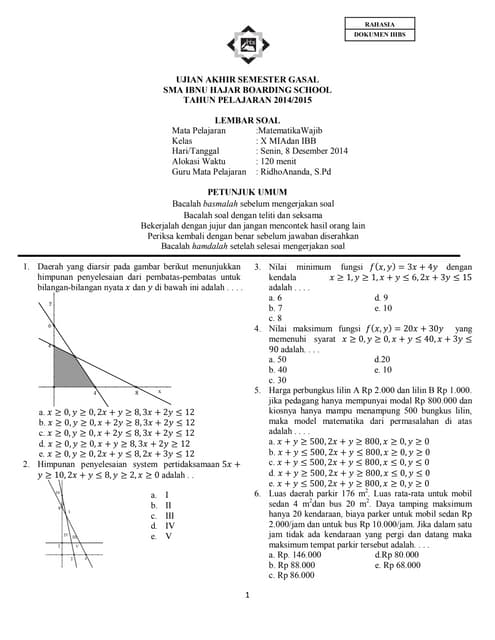 Rahasia Skor Tinggi: Bocoran Latihan Soal Matematika SMA Kelas XI Semester 2 Terbaru