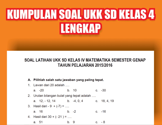 Terbukti 5 Rahasia materi dan soal latihan kenaikan kelas 4 sd k13 Bikin Anak Lulus Cepat