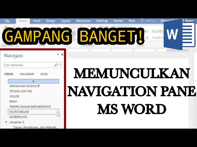 Ternyata 5 Cara Menampilkan Navigation di Word dengan Mudah
