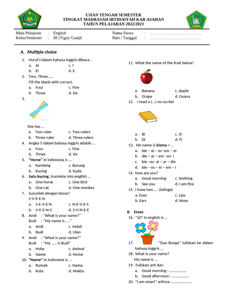 Ternyata Ini Soal UAS Bahasa Indonesia Kelas 4 Semester 1 PDF yang Paling Dibutuhkan