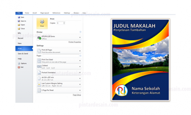 Cara Membuat Cover Buku Di Microsoft Word Tulisan