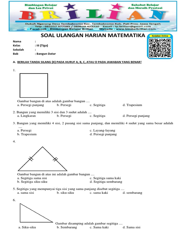 rahasia doc soal bangun datar kelas 3 sd yang bikin anak cepat kuasai matematika