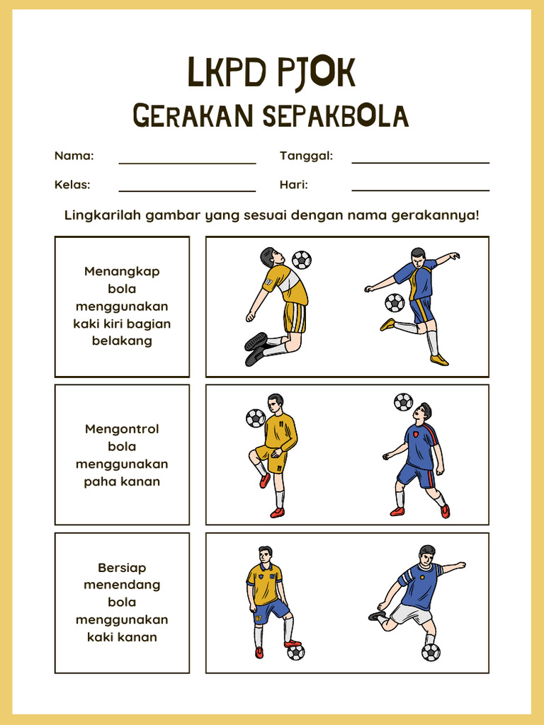 Menggali Potensi Dini Kisi-Kisi Soal PJOK Sepak Bola Kelas 4 SD yang