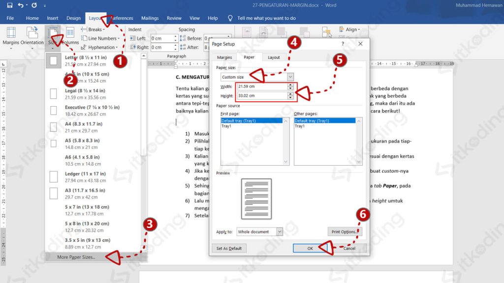 Cara Mengubah Ukuran Kertas pada Setting Word 2007 yang Benar agar Dokumen Tidak Berantakan Saat Dicetak Cara Mengubah Ukuran Kertas pada Setting Word 2007 yang Benar agar Dokumen Tidak Berantakan Saat Dicetak